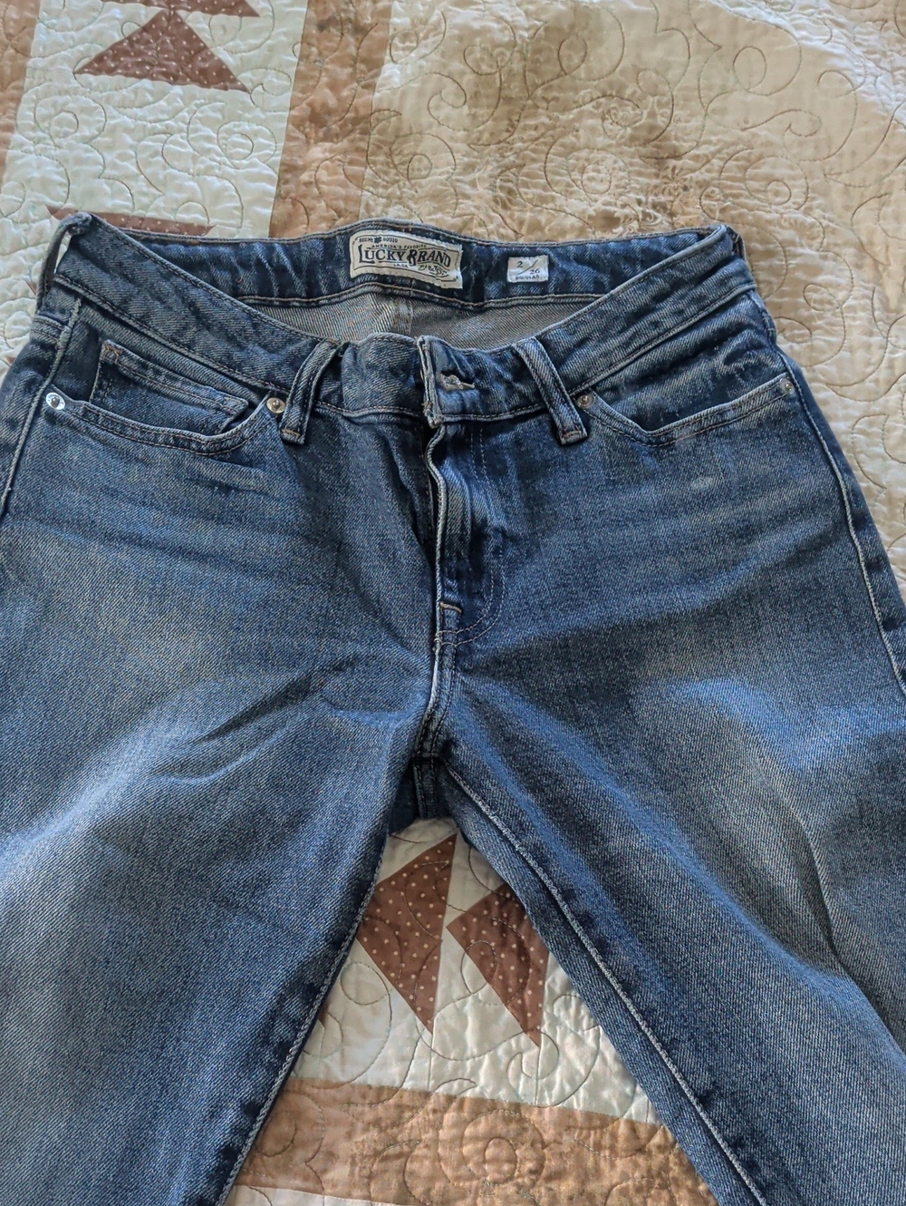 Lucky Brand Men's Dark Blue Relaxed Denim Jeans